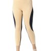 Sportswear Lovable | Women Almond-Navy Solid Ankle Length Tights - Aero Sprinter-Xc-Al-Ny Multicolor