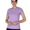 Sportswear Lovable | Women Regular Fit Solid Top - 4W-Cruiser Tee-Pu Purple