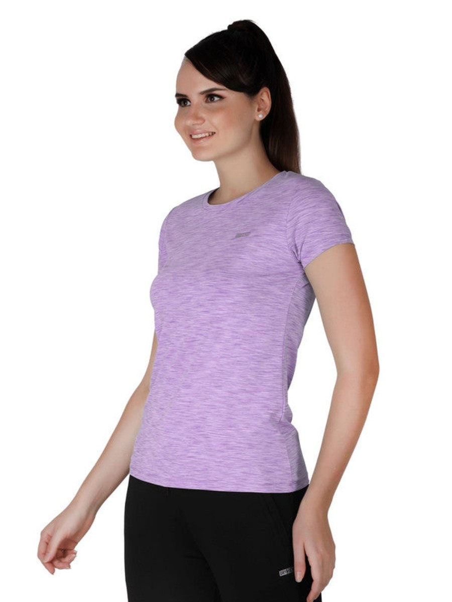 Sportswear Lovable | Women Regular Fit Solid Top - 4W-Cruiser Tee-Pu Purple