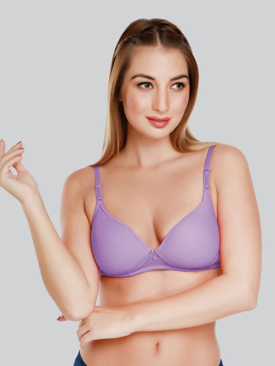 Bra Daisy Dee | Daisy Dee Mauve Padded Non Wired 3/4Th Coverage Everyday Bra Nmsti_Mouve Purple