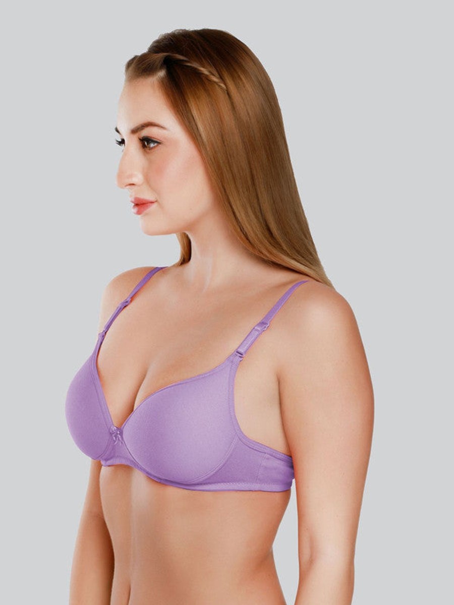 Bra Daisy Dee | Daisy Dee Mauve Padded Non Wired 3/4Th Coverage Everyday Bra Nmsti_Mouve Purple