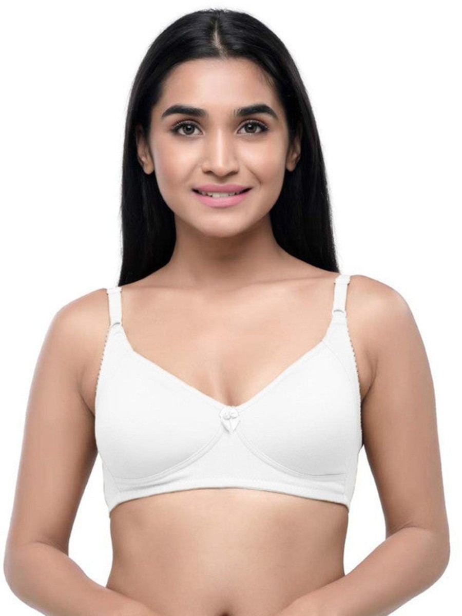 Bra Lovable | Lovable Non Padded Non Wired Full Coverage Bra Contours_ White