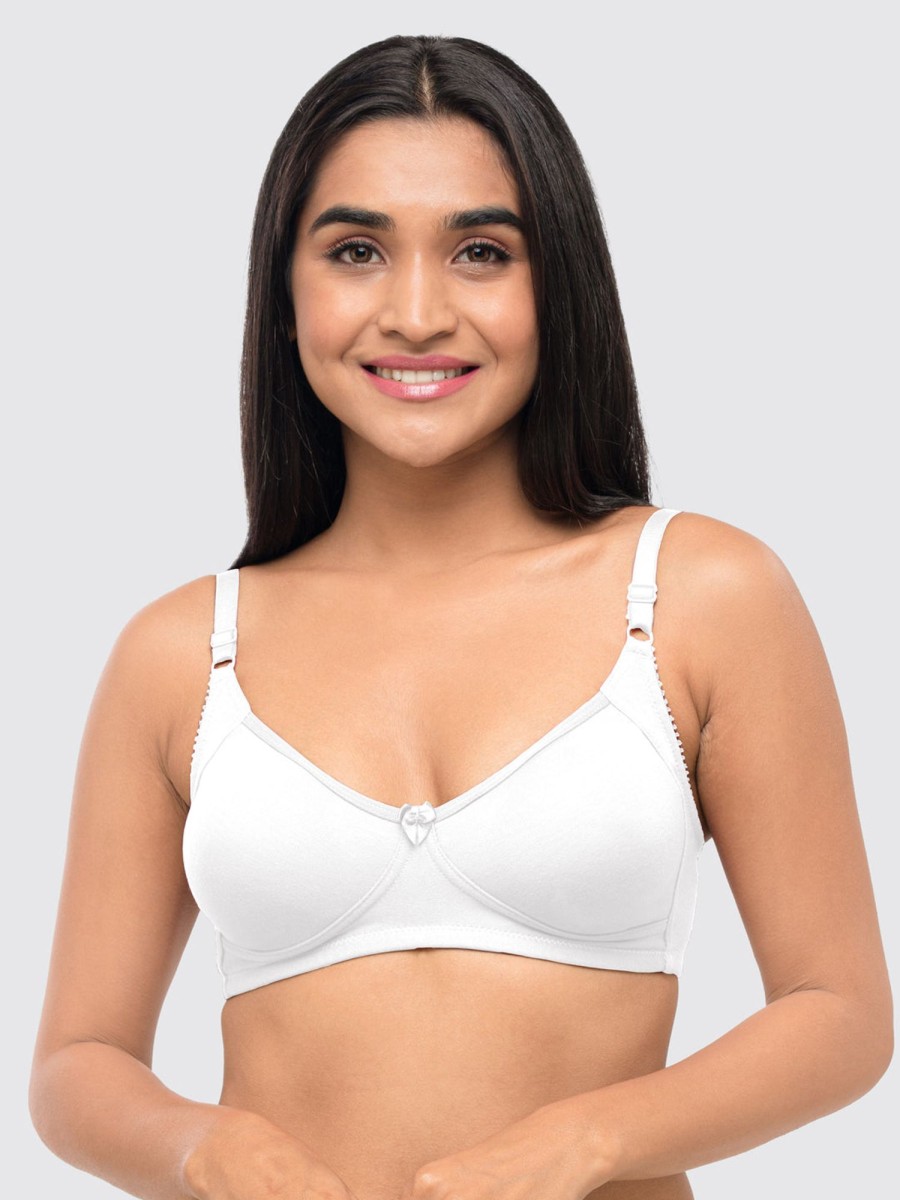 Bra Lovable | Lovable Non Padded Non Wired Full Coverage Bra Contours_ White