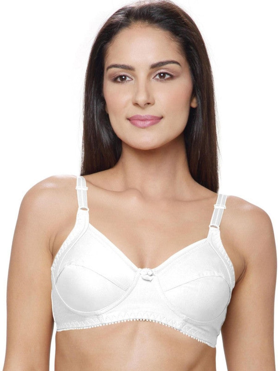 Bra Lovable | Lovable Non Padded Non Wired Full Coverage Bra L-2298 White