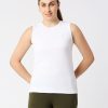 Sportswear Lovable | Women Solid Top - Ebb To Street-Rk-Wh White