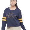 Sportswear Lovable | Women Blue Loose Fit Printed T-Shirt - Boundless Top-Ny Navy