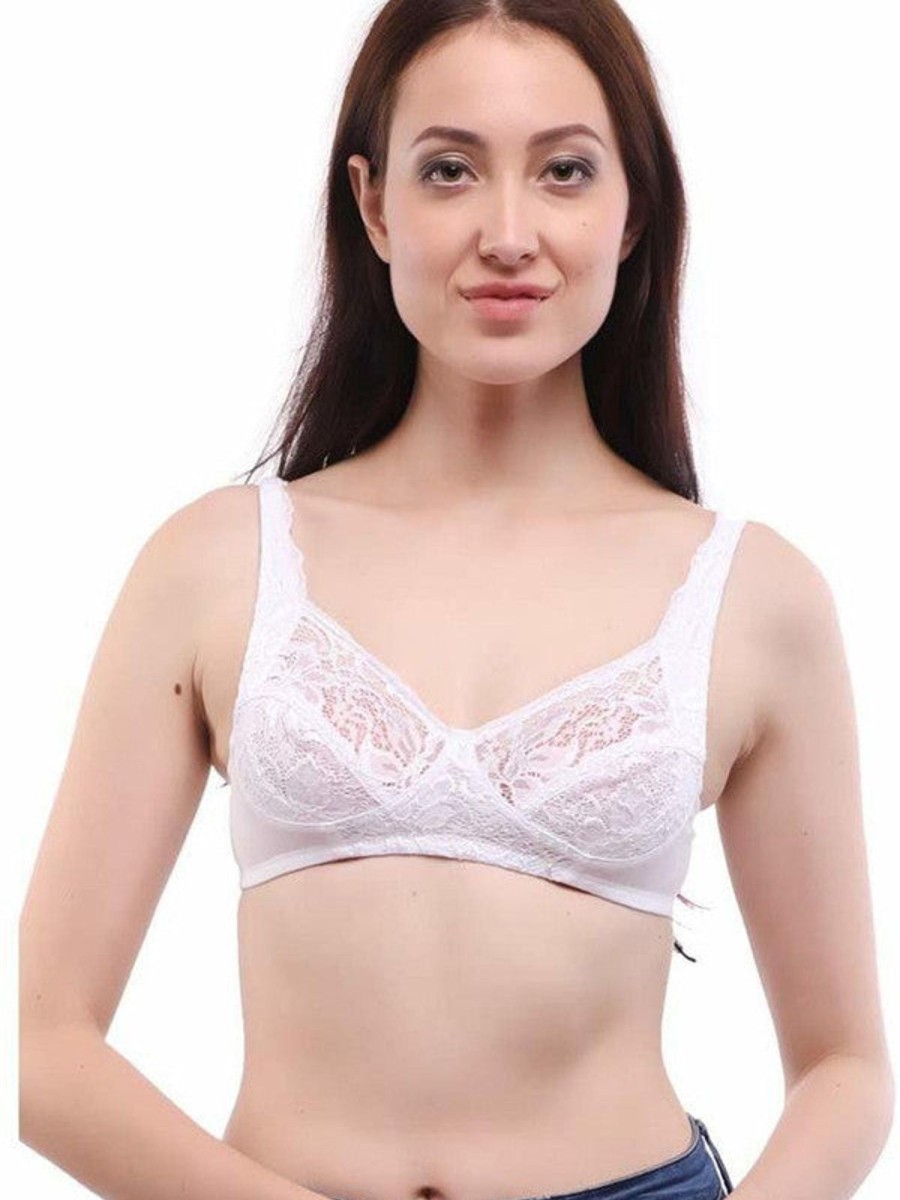 Bra Lovable | Lovable Non Padded Non Wired Full Coverage Bra L0596_ White