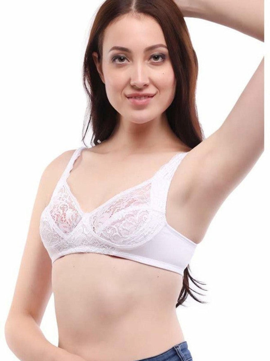 Bra Lovable | Lovable Non Padded Non Wired Full Coverage Bra L0596_ White