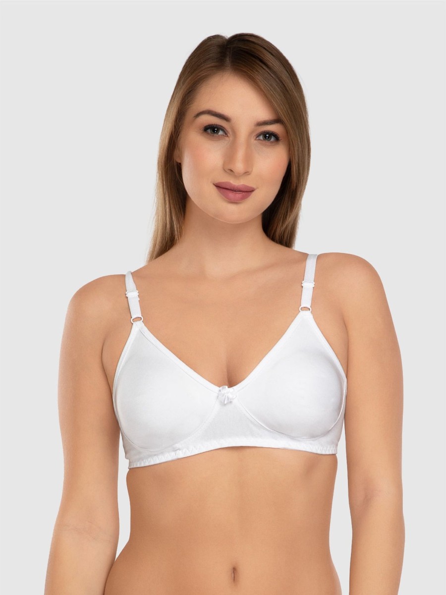 Bra Daisy Dee | Daisy Dee Non Padded Non Wired Full Coverage Bra Nlbla_ White