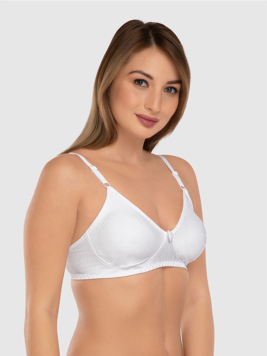 Bra Daisy Dee | Daisy Dee Non Padded Non Wired Full Coverage Bra Nlbla_ White