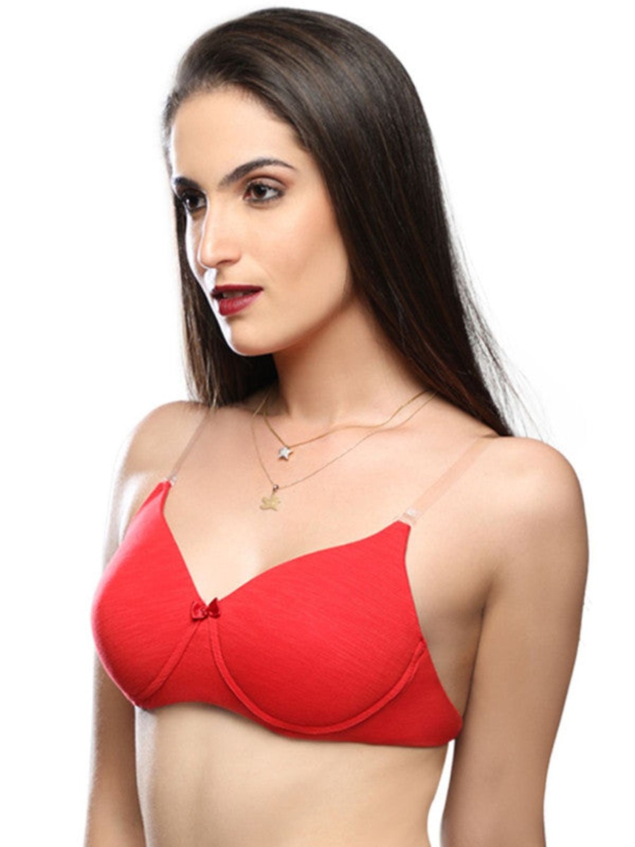 Bra Lovable | Lovable Padded Non Wi Full Coverage Bra Lbc-03_ Red