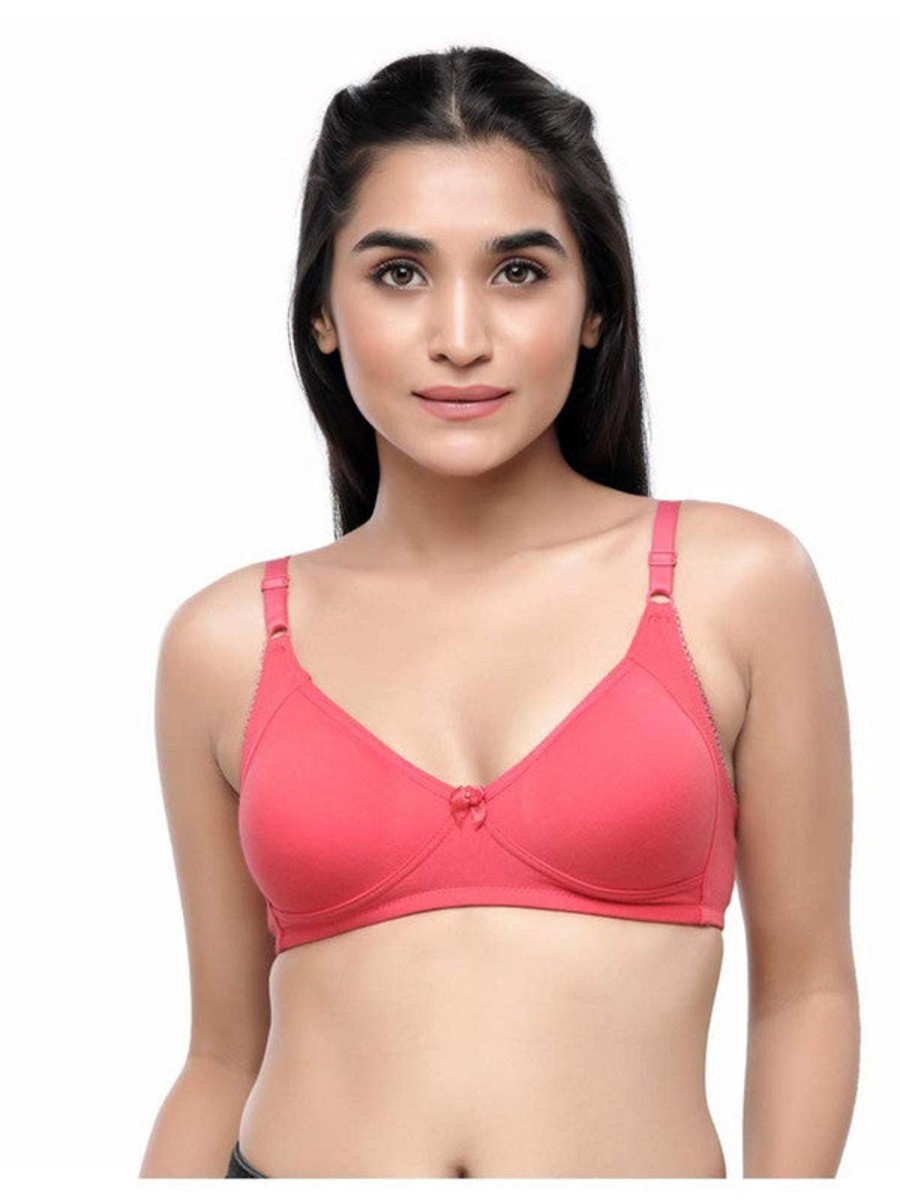 Bra Lovable | Lovable Coral Non Padded Non Wired Full Coverage Bra Contours_C Pink