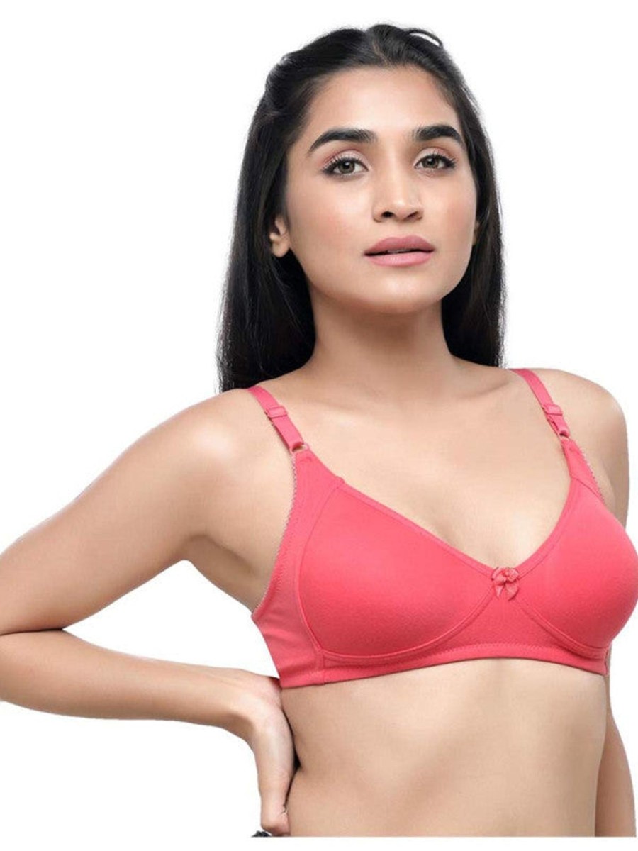 Bra Lovable | Lovable Coral Non Padded Non Wired Full Coverage Bra Contours_C Pink