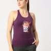 Sportswear Lovable | Women Solid Top - Floral Cup Racerback-Pu Purple