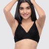 Bra Lovable | Lovable Non Padded Non Wired Full Coverage Bra L0296_ Black