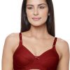 Bra Lovable | Lovable Non Padded Non Wired Full Coverage Bra L-2298 Maroon