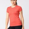 Sportswear Lovable | Women Solid Top - 4W-Cruiser Tee-Cr Red