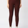 Sportswear Lovable | Women Wine Solid Slim Fit Joggers - Zip Track Dryknit-Wn Maroon