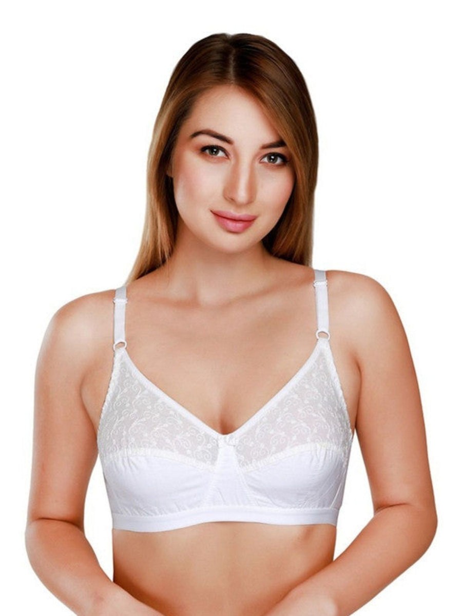 Bra Daisy Dee | Daisy Dee Non Padded Non Wired Full Coverage Bra Nilignce_ White