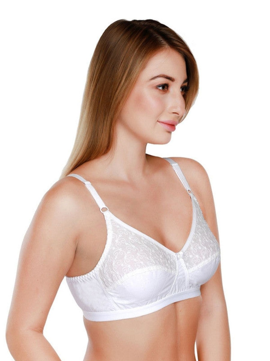 Bra Daisy Dee | Daisy Dee Non Padded Non Wired Full Coverage Bra Nilignce_ White