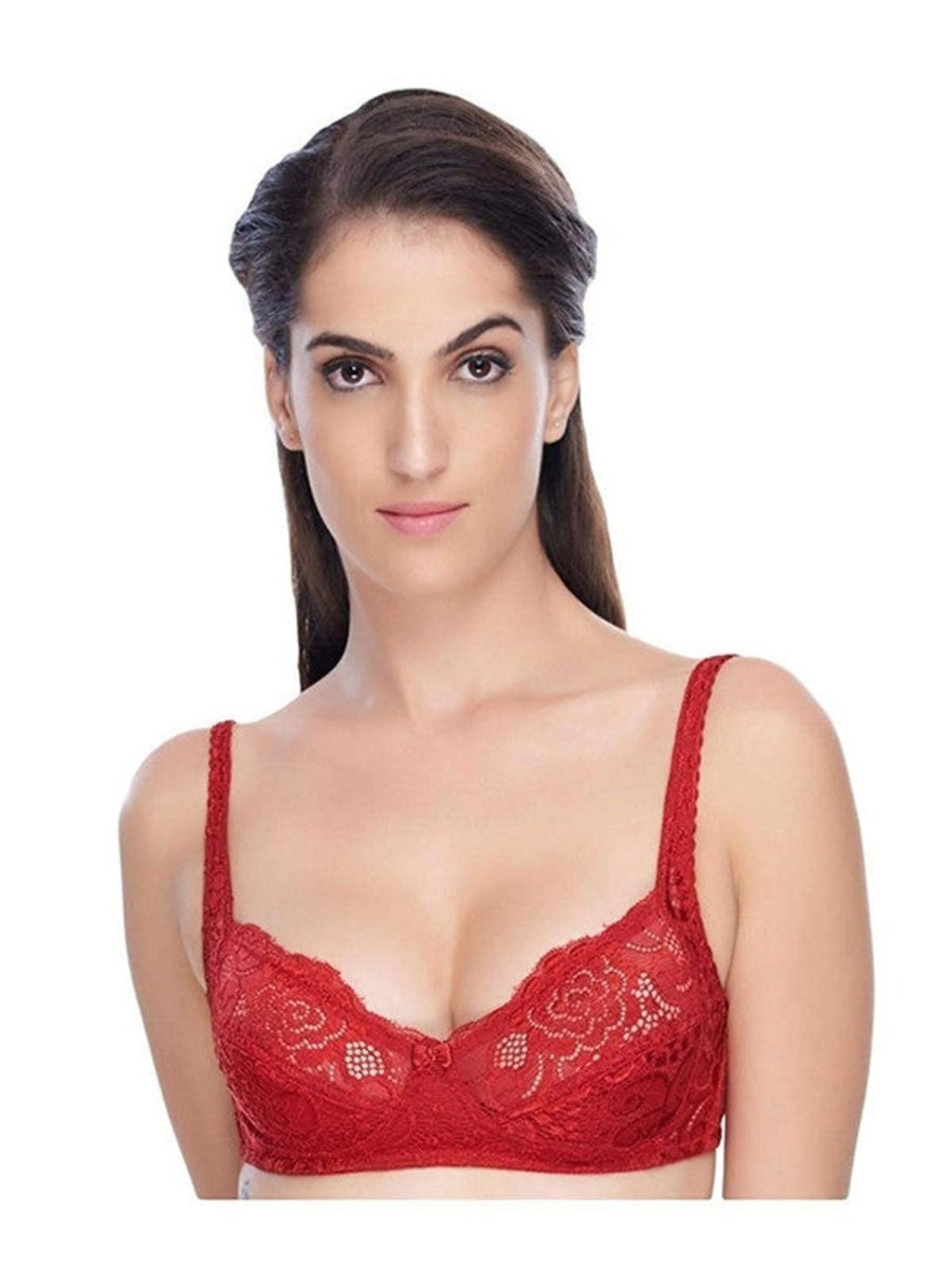 Bra Daisy Dee | Daisy Dee Non Padded Non Wi 3/4Th Coverage Bra Cherry_ Red