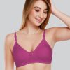 Bra Daisy Dee | Daisy Dee Wine Non Padded Non Wired Full Coverage Bra Nlbla_Wine Purple