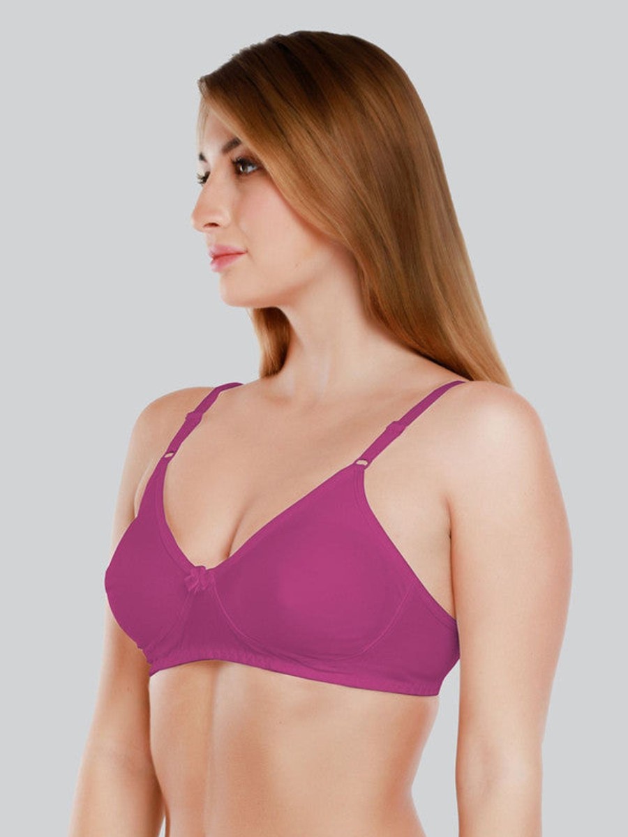 Bra Daisy Dee | Daisy Dee Wine Non Padded Non Wired Full Coverage Bra Nlbla_Wine Purple