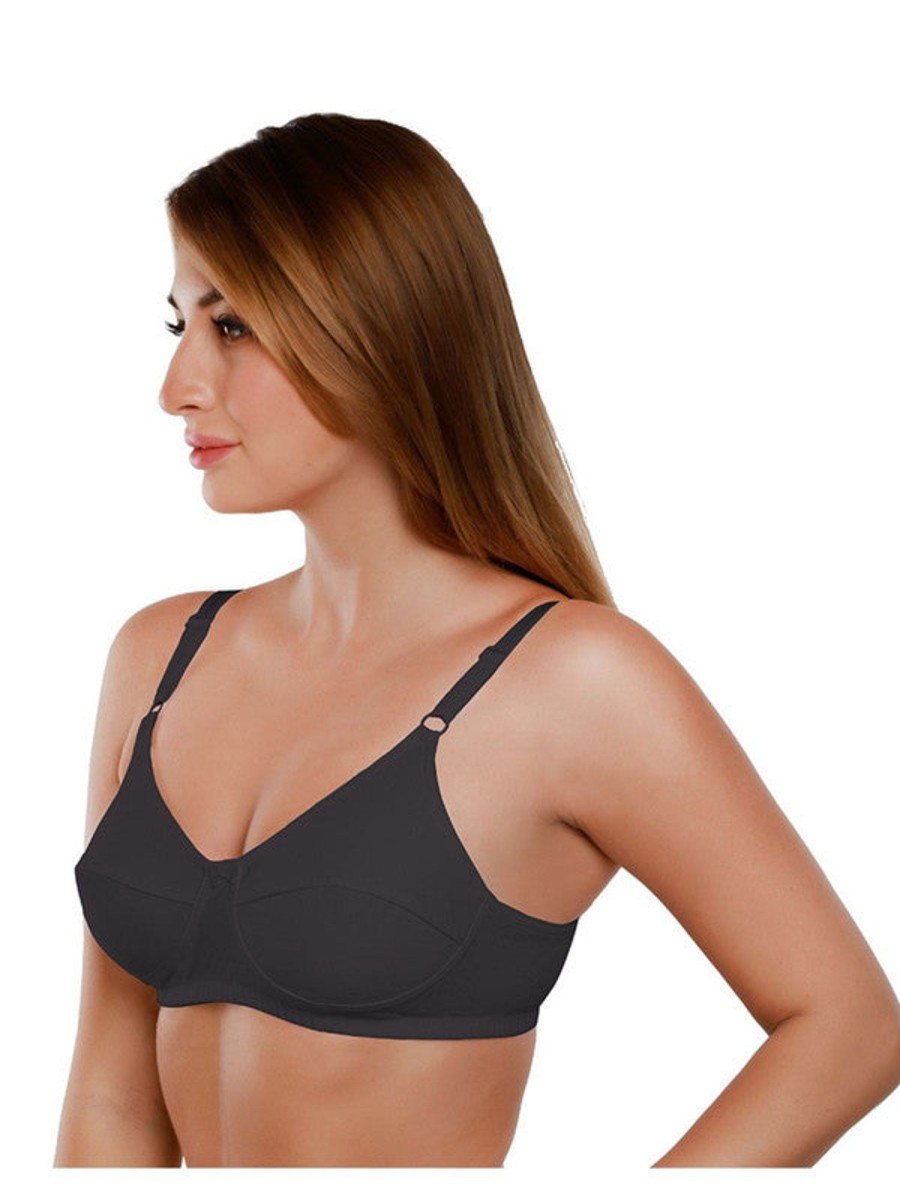 Bra Daisy Dee | Daisy Dee Non Padded Non Wired Full Coverage Bra Nshtl_ Black