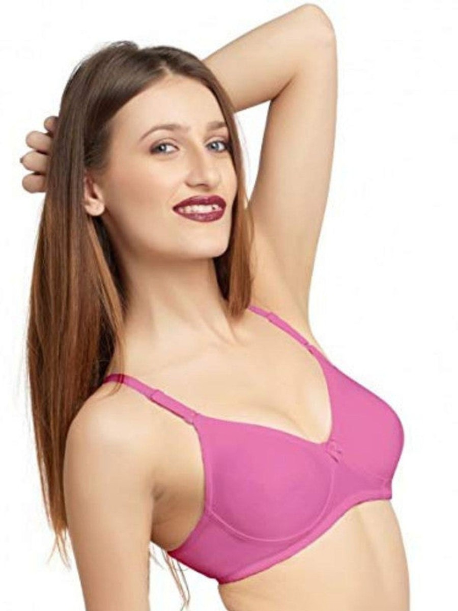 Bra Daisy Dee | Daisy Dee Rani Non Padded Non Wired Full Coverage Bra Nesprt_R Pink