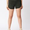 Sportswear Lovable | Women Green Polyester Solid Slim Fit Shorts - Adventure Short-Ol Olive