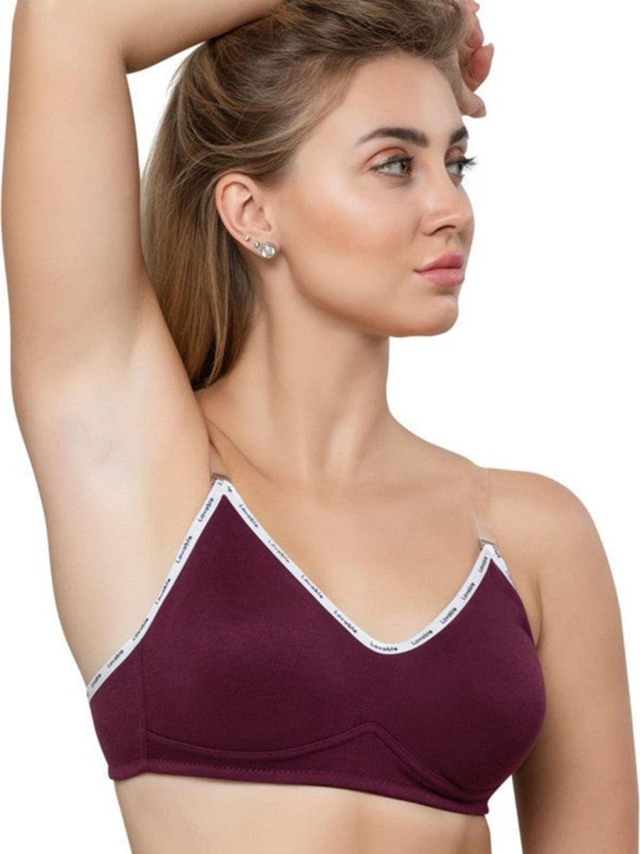 Bra Lovable | Lovable Wine Non Padded Non Wired Full Coverage Bra Nexa 5_Wine Purple