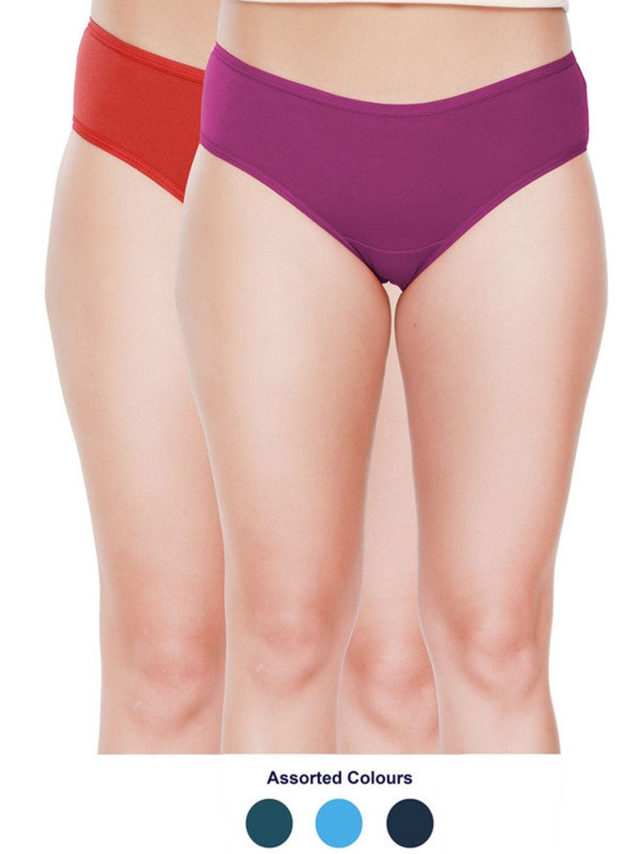 Panty Lovable | Women Assorted Solid Hipster Panty - (Pack Of 2) Lep-2023-Assorted Multicolor