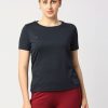 Sportswear Lovable | Women Blue Solid Regular Fit Sports T-Shirt - Ventura Tee-Ny Navy