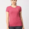 Sportswear Lovable | Women Wine Solid Top - 4W-Cruiser Tee-Wn Maroon