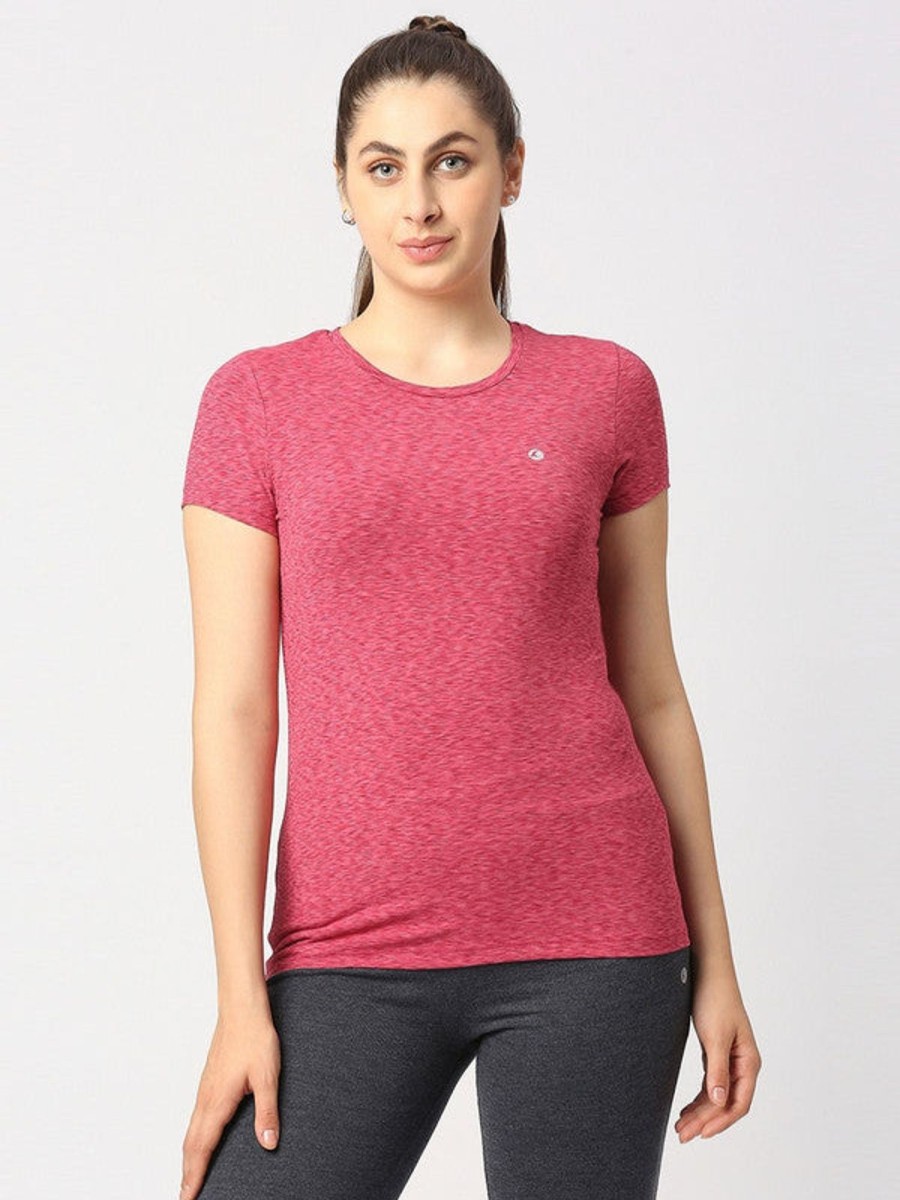 Sportswear Lovable | Women Wine Solid Top - 4W-Cruiser Tee-Wn Maroon