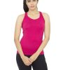 Sportswear Lovable | Women Fuchsia Solid Tops U0026 T-Shirts Racer Back Stretch_Fu Pink