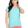 Sportswear Lovable | Women Neo Solid Sports T-Shirt - Space Tee-Nm Mint