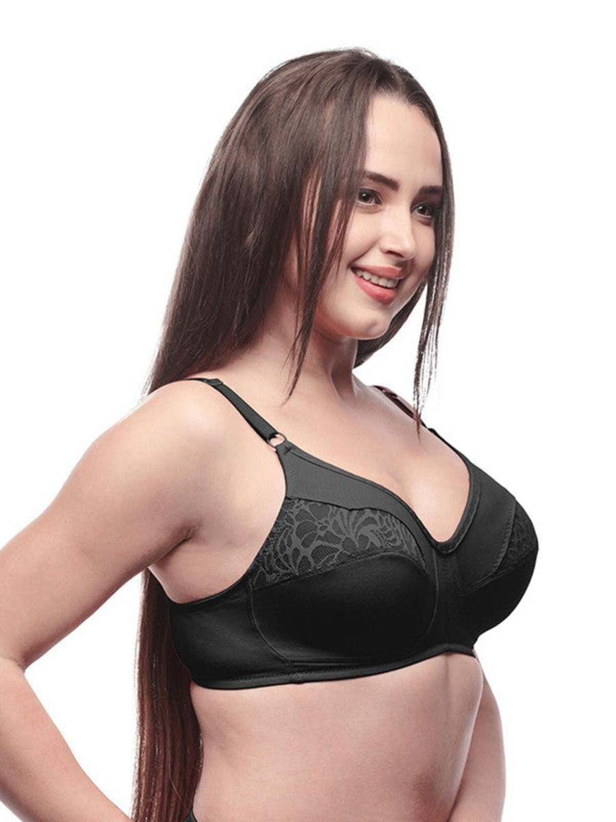 Bra Lovable | Lovable Non Padded Non Wired Full Coverage Bra Adl The 1 Prime_ Black