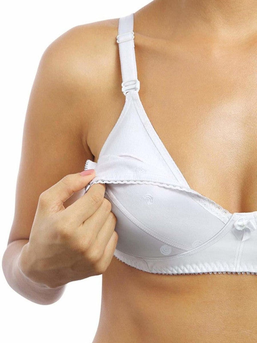 Bra Lovable | Lovable Non Padded Non Wired Full Coverage Maternity Bra L-3998 White