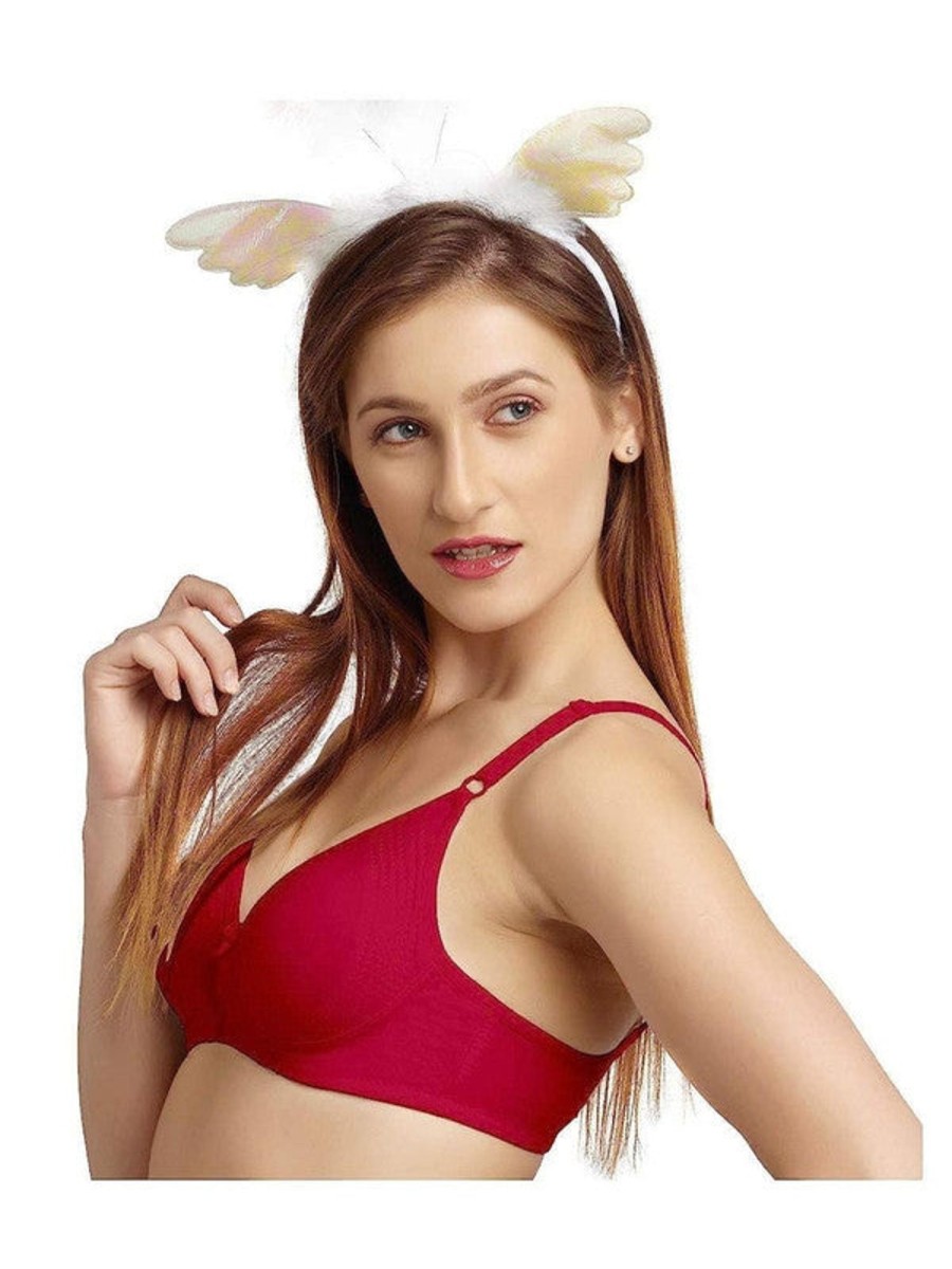 Bra Daisy Dee | Daisy Dee Crimson Non Padded Non Wi Full Coverage Bra Nsmpsmth_Crimson Red