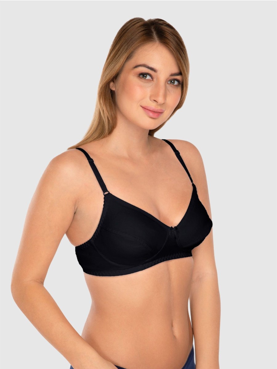 Bra Daisy Dee | Daisy Dee Non Padded Non Wired Full Coverage Bra Nclbr_ Black