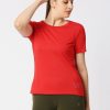 Sportswear Lovable | Women Solid Regular Fit Sports T-Shirt - Ventura Tee Red