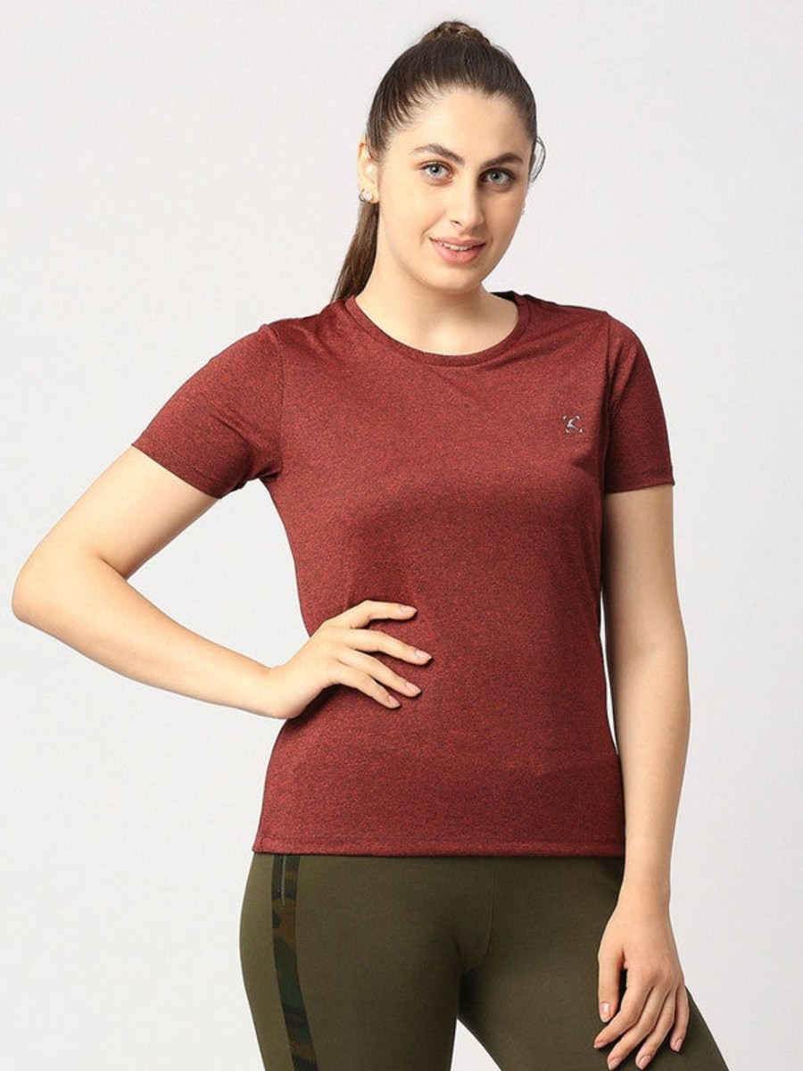 Sportswear Lovable | Women Wine Solid Top - Fly-By-If-Wn Maroon