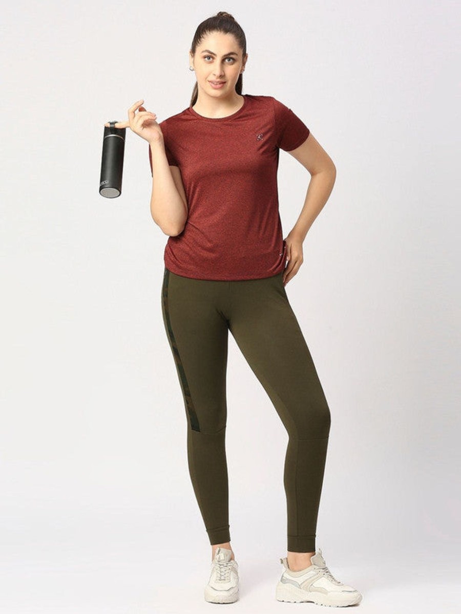 Sportswear Lovable | Women Wine Solid Top - Fly-By-If-Wn Maroon