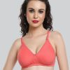 Bra Lovable | Lovable Carrot Non Padded Non Wired Full Coverage Bra Le-230-Carrot Coral