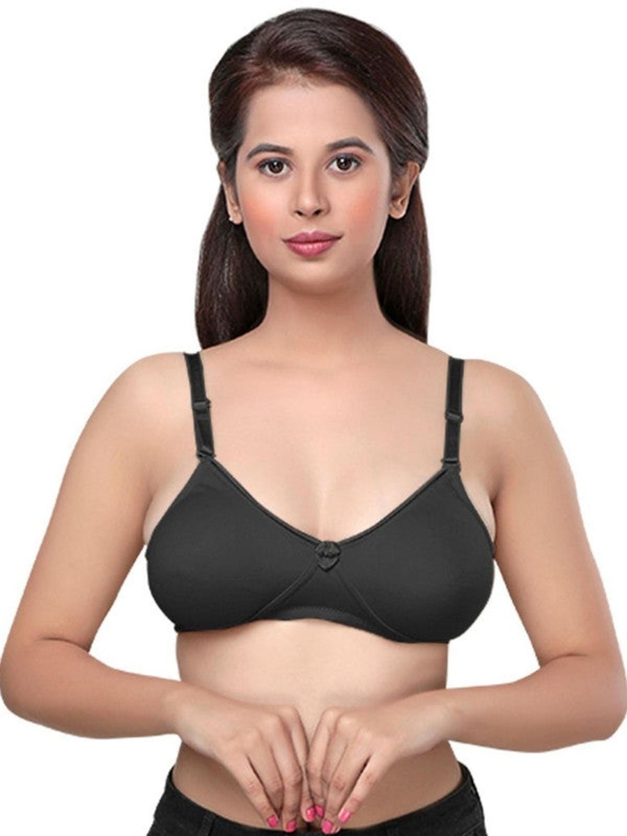 Bra Lovable | Lovable Non Padded Non Wired Full Coverage Bra Marvel_ Black