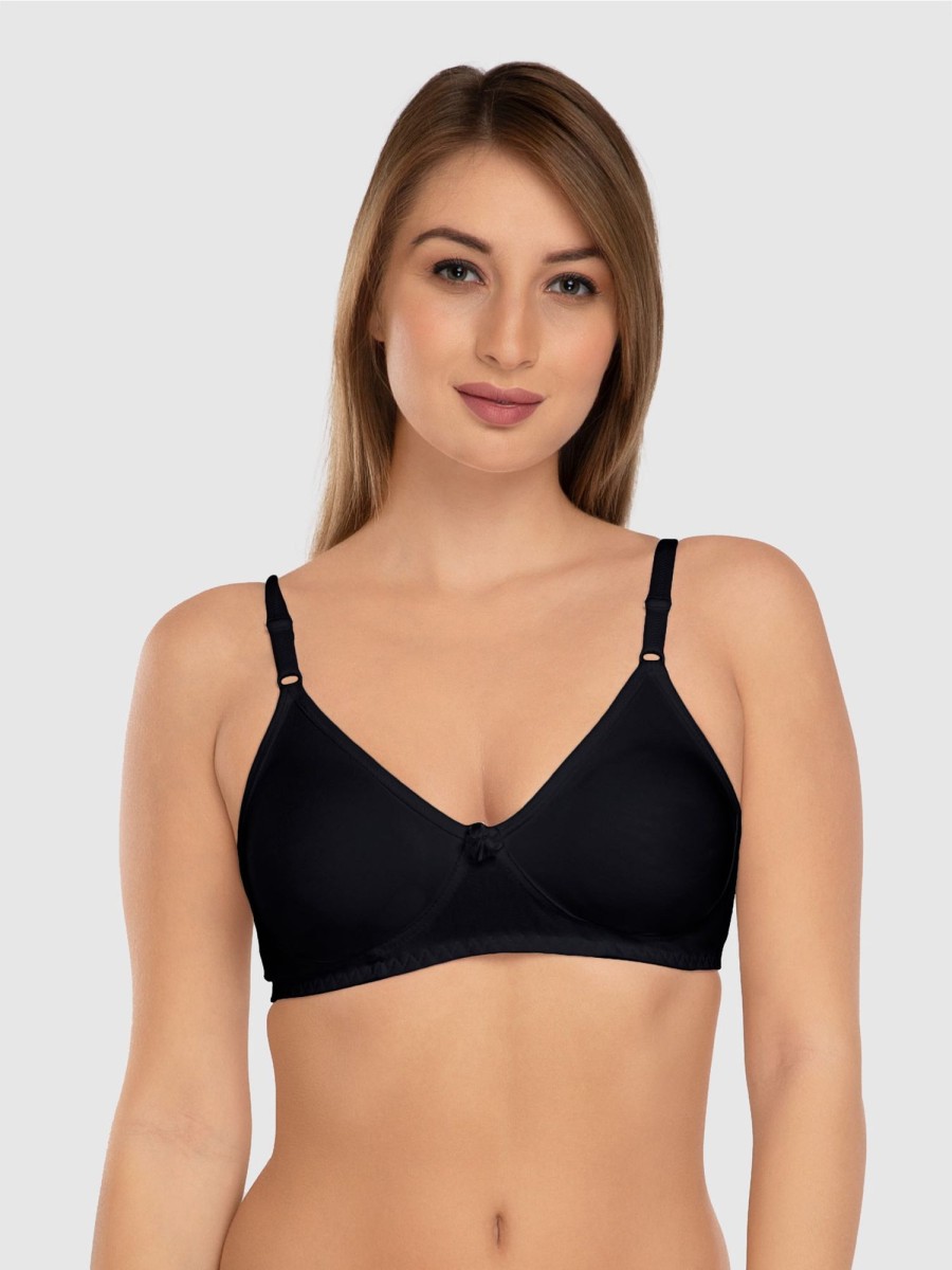 Bra Daisy Dee | Daisy Dee Non Padded Non Wired Full Coverage Bra Nlbla_ Black