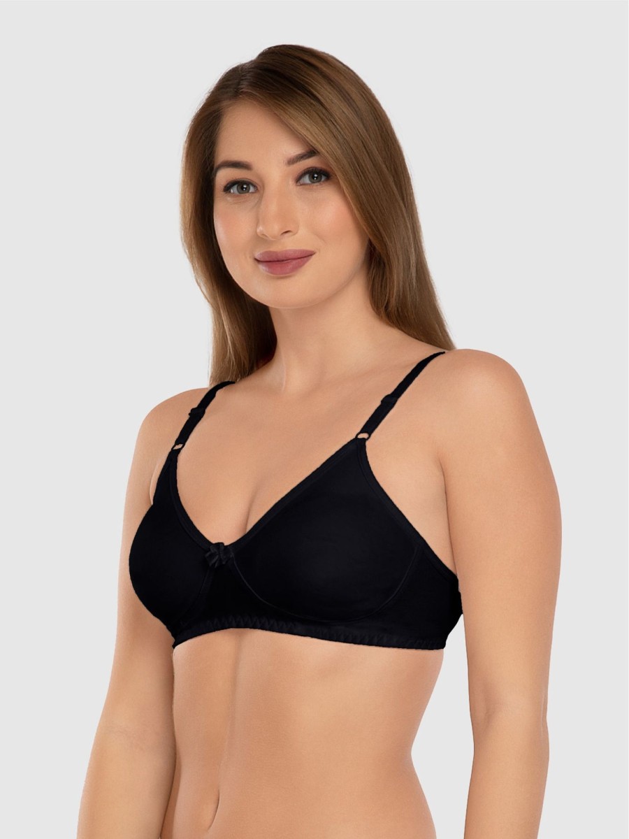 Bra Daisy Dee | Daisy Dee Non Padded Non Wired Full Coverage Bra Nlbla_ Black