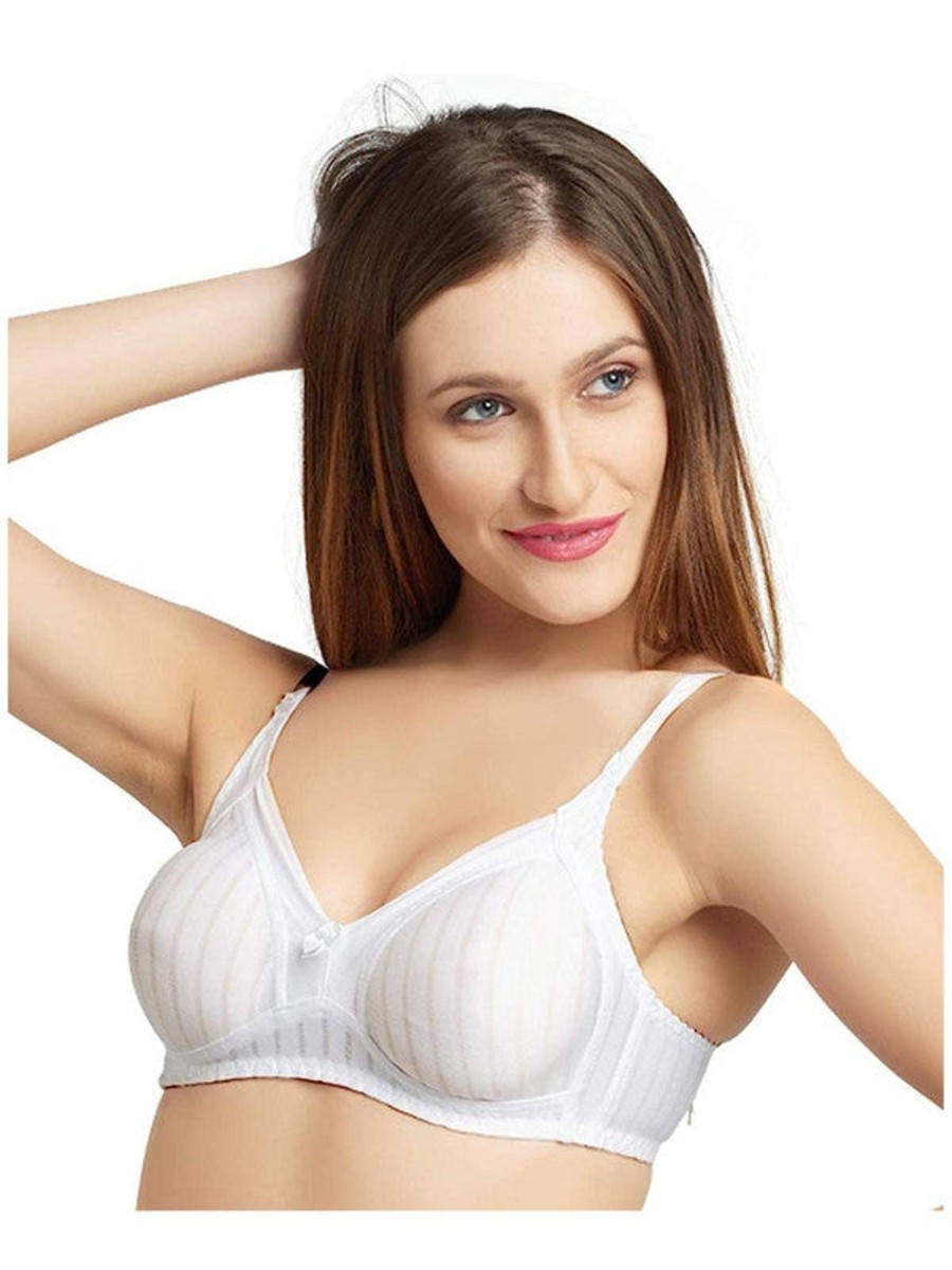 Bra Daisy Dee | Daisy Dee Non Padded Non Wired Full Coverage Bra Nsprstr _ White