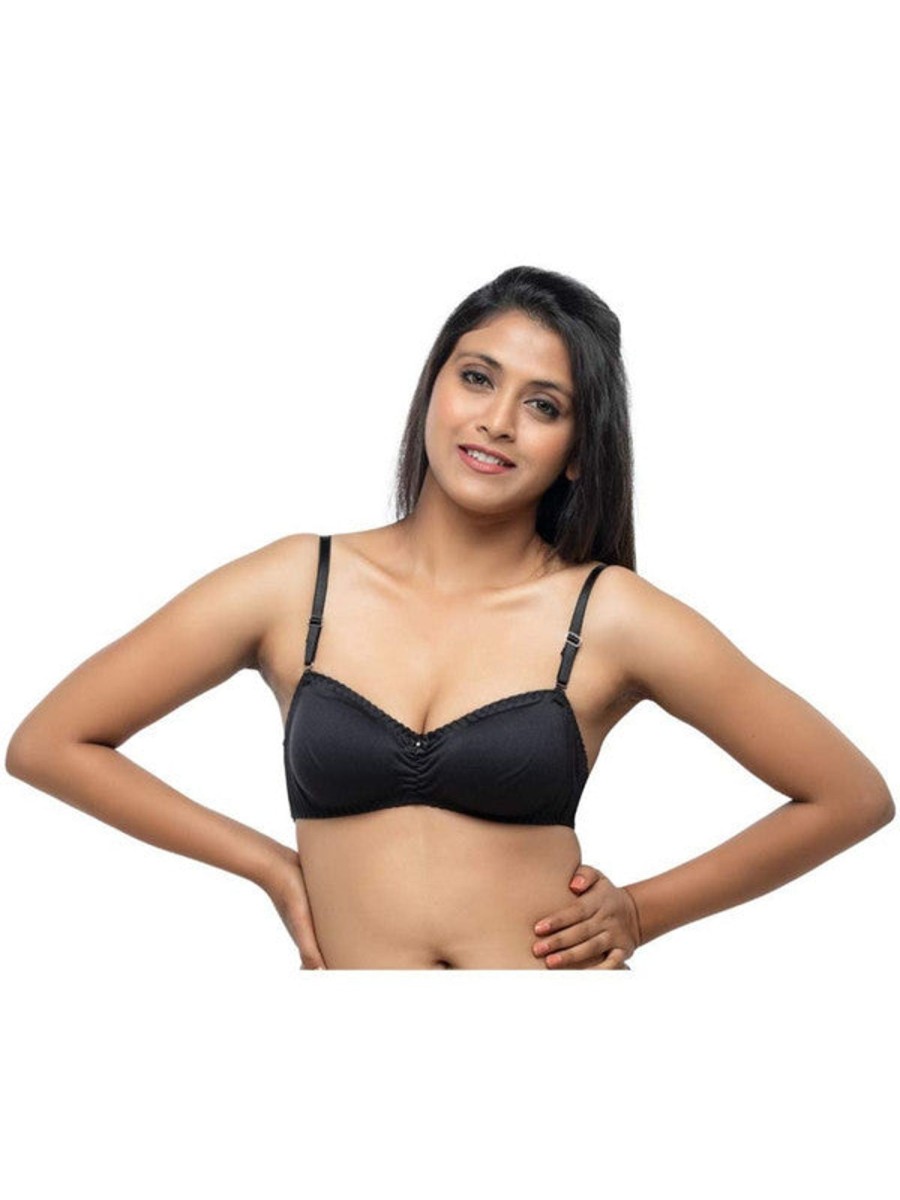 Bra Daisy Dee | Daisy Dee Non Padded Non Wired Medium Coverage Bra -Enchantic_ Black